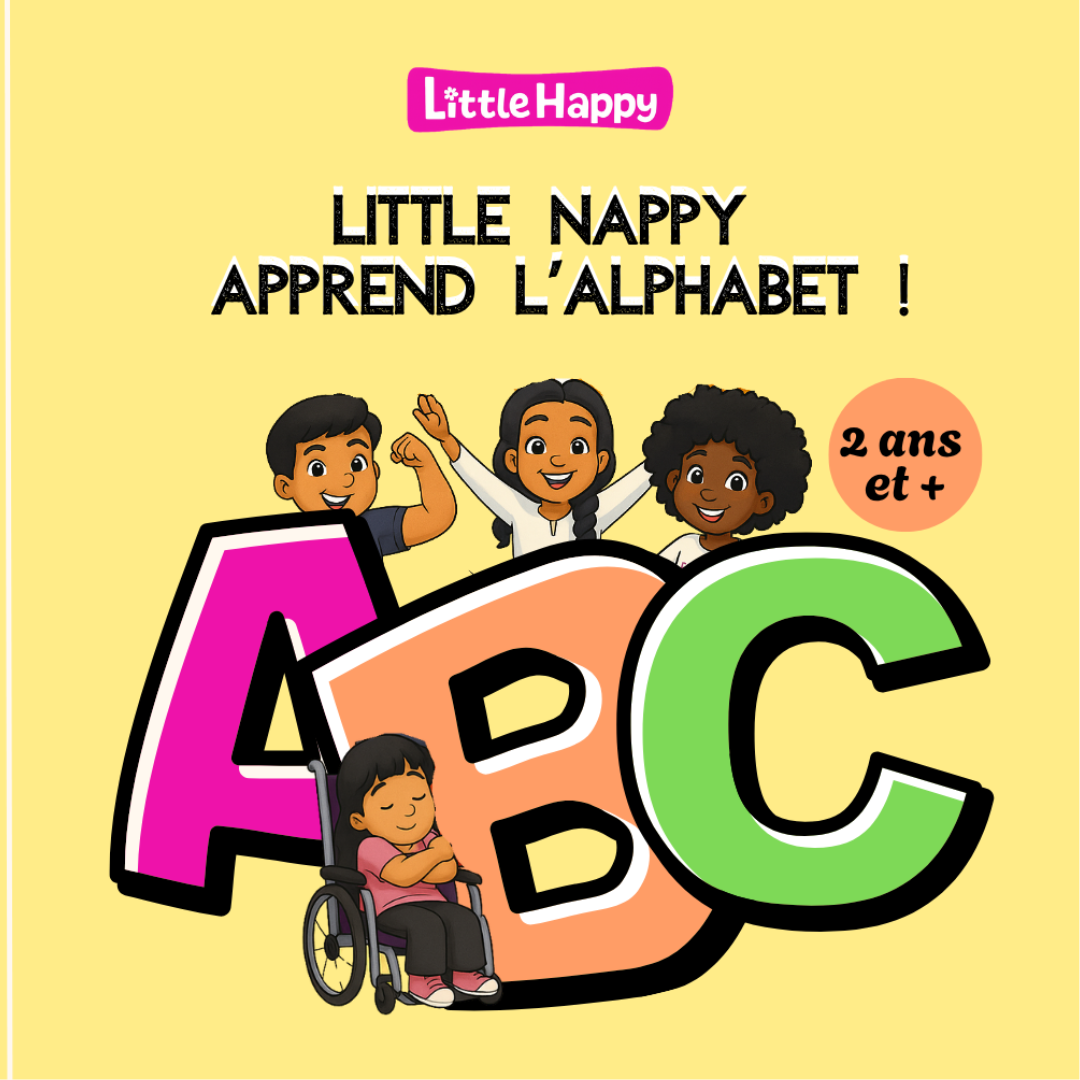 Little Happy (ex-Little Nappy) apprend l'alphabet — imagier illustré, 32 pages, dès 2 ans