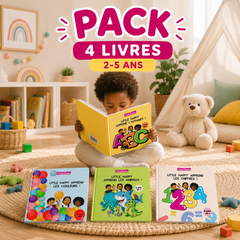 Pack 4 cahiers d'activités Little Happy (ex-Little Nappy) - alphabet, anglais, coloriage et animaux