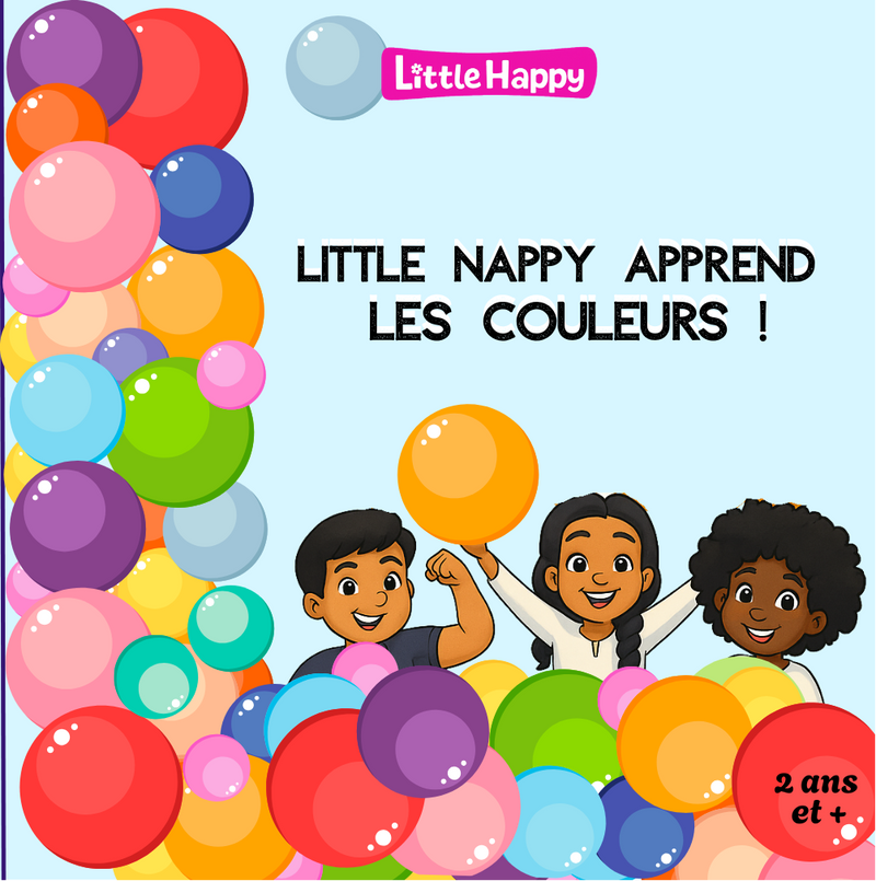 Little Happy (ex-Little Nappy) apprend les couleurs — imagier illustré, 24 pages, dès 2 ans