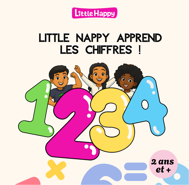 Little Happy (ex-Little Nappy) apprend les chiffres — imagier illustré, 24 pages, dès 2 ans