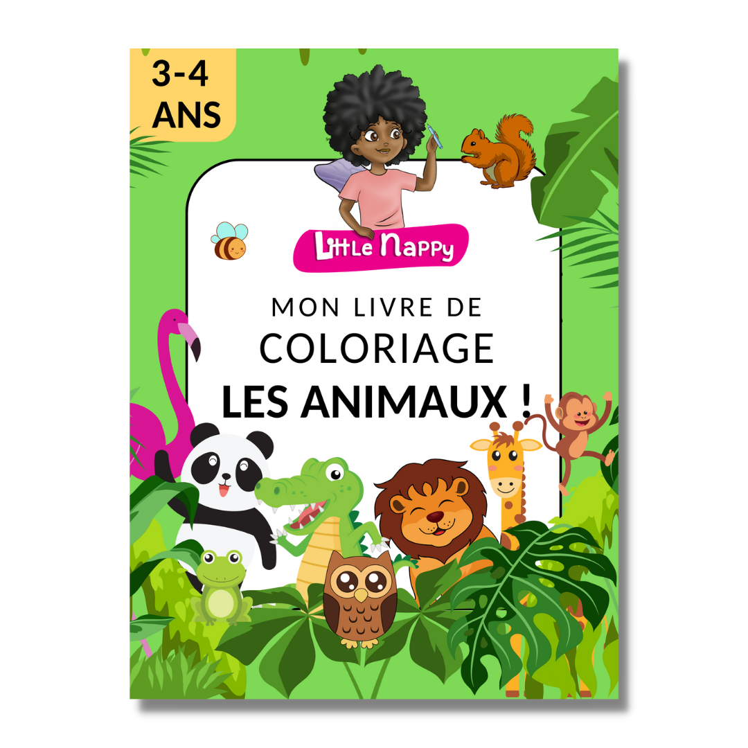 Mon livre de coloriage — Les animaux super-heureux | 80 animaux faciles, dès 3 ans