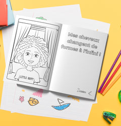 Cahier de coloriage afro Little Nappy, coiffures crépues à colorier (visuel 7)